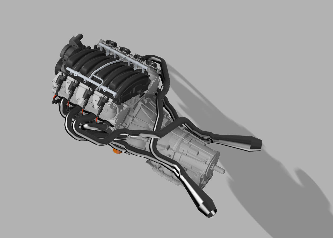 LS Tri-Y交叉排气_集管 v2 &amp; v3
